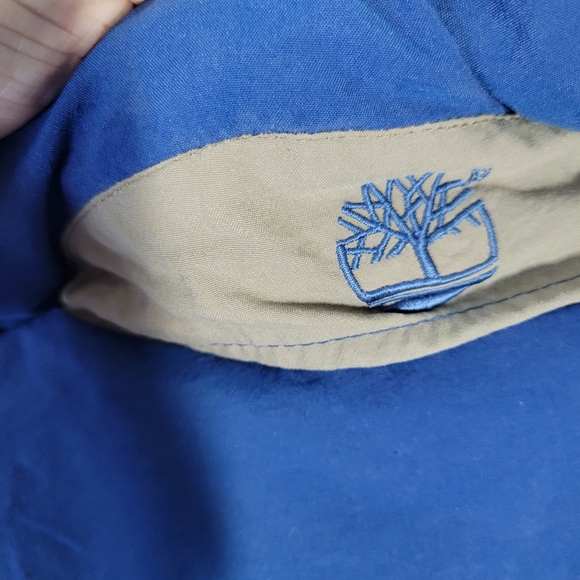 Mens Timberland Weathergear Jacket Fold away Hood 4 Zip Pockets Size Medium - Picture 10 of 16